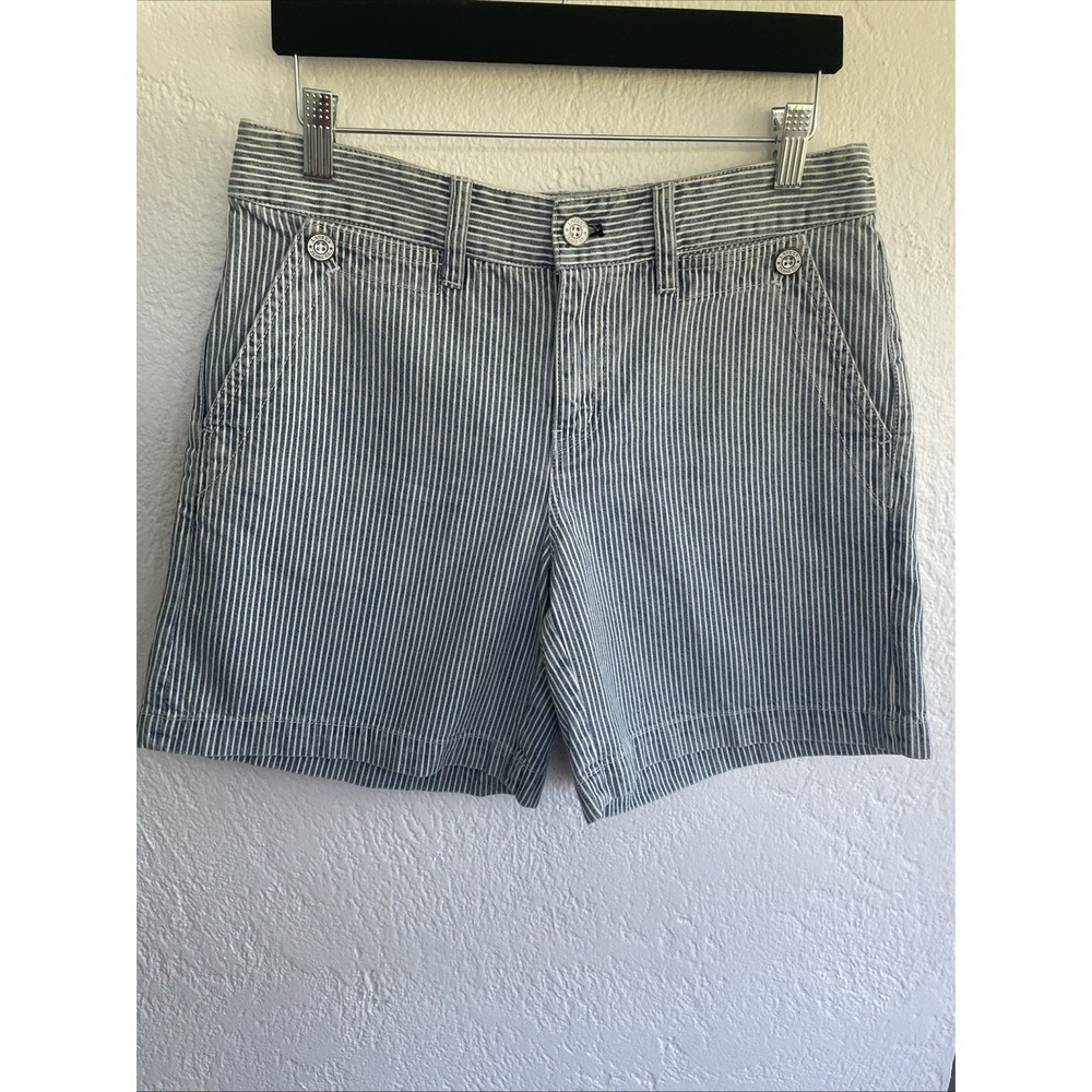 Lauren Jeans Co Ralph Lauren Striped‎ Denim Shorts Womens Size 4